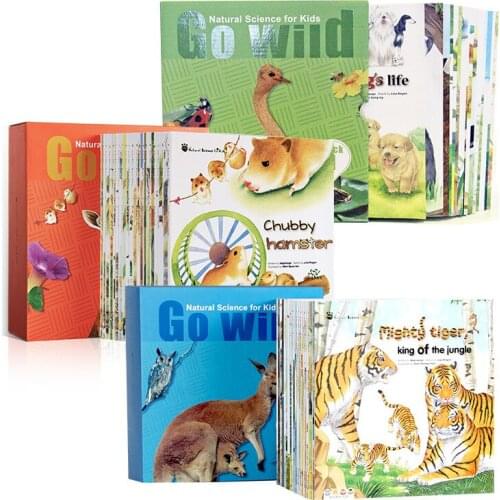3-8 year 60 book/set Go wild! Natural Science for kids Pack Popular science picture books for children Reading enlightenment