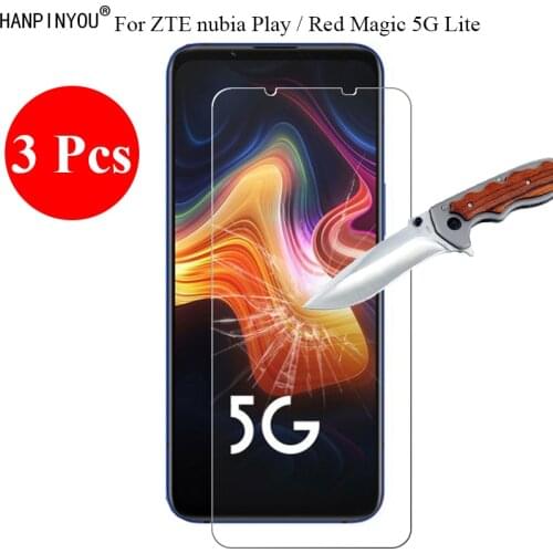 3 Pcs/Lot New 9H 2.5D Tempered Glass Screen Protector For ZTE nubia Play / Red Magic 5G Lite Protective Film + Clean Tools