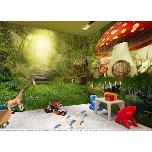 3D Photo Mural Carton Kids Bedroom Wall Paper Murals papel de pared Wallpaper for Living Room Wall papers