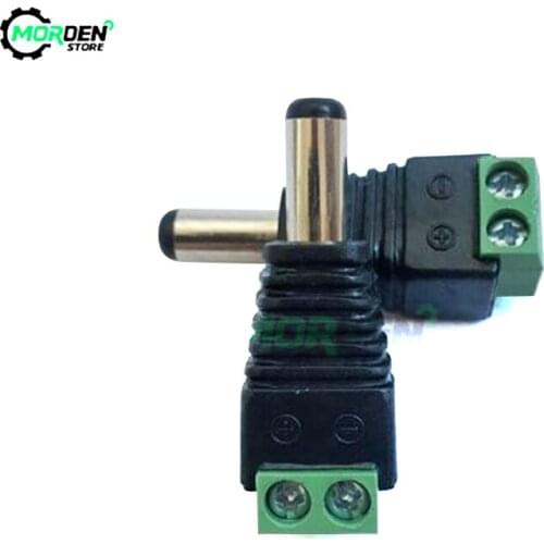 5pcs 5.5x2.5mm Male DC Connector Power Jack Plug Cable Connector Adapter for 3528/5050/5730 LED Strip CCTV Camera