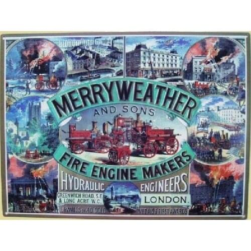 FRENCH VINTAGE METAL SIGN ENGINE FIREGUARDS Retro Wall Home Bar Pub Vintage Cafe Decor , 8x12 Inch