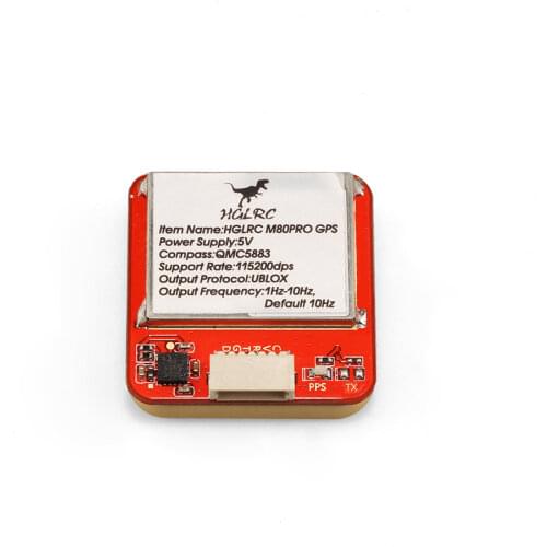 HGLRC M80 PRO GLONASS GALILEO QZSS SBAS BDS GPS Module QMC5883 Compass Gain Antenna for RC Airplane FPV Long Range Drones