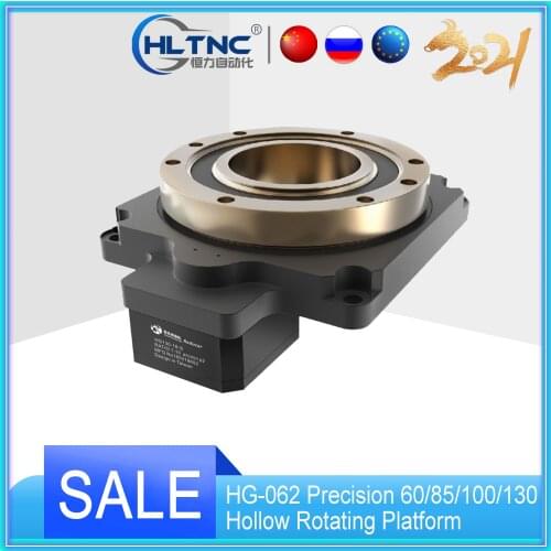 HG-062 Precision 60/85/100/130 Hollow Rotating Platform Turntable With Servo Stepper Motor Planetary Reducer