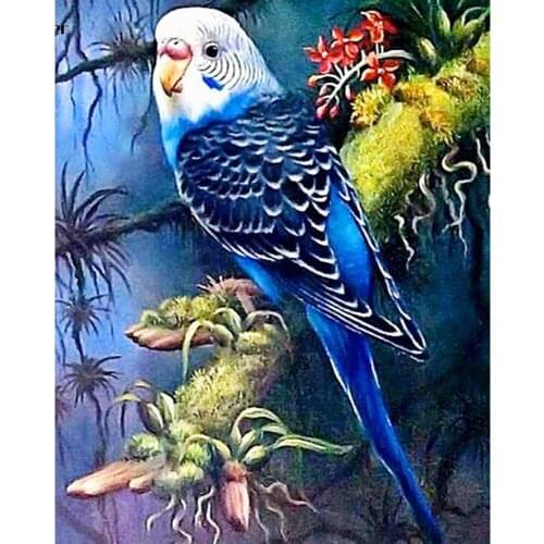 DIY Diamond Painting parrot Full Drill Round Diamond Embroidery Picture Rhinestone Diamond Mosaic Cartoon Home Decor