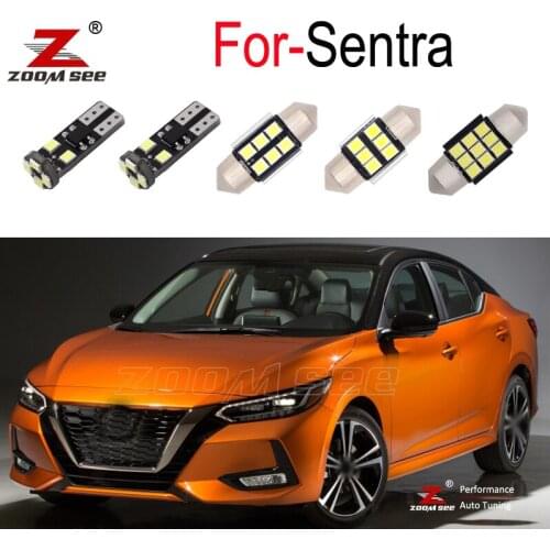 7pcs LED plate lamp + LED Interior Dome light bulb kit For Nissan Sentra 2020