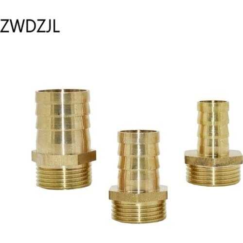 Brass Pipe Fitting 16mm 19mm 20mm 25mm 32mm to 1" Male Thread Hose Barb Connector copper connector garden DN15 DN20 DN25 10pcs