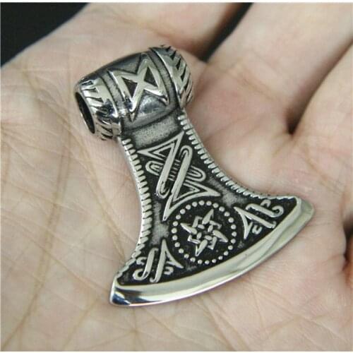 Newest Biker Thor Hammer Pendant Mens 316 Stainless Steel Fashion Mens Pendant