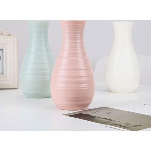 Plastic Flower Vase Imitation Ceramic Flower Pot Flower Basket Artificial Plant Holder Nordic Home Decor for Wedding Party