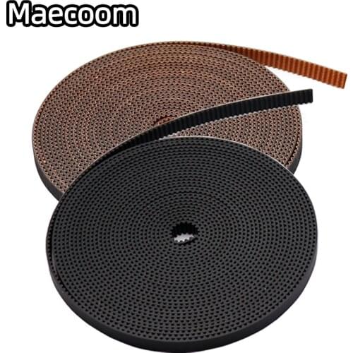 5m/10m//20m/50m/lot GT2-6mm / 10mm open timing belt GT2 belt Rubber Aramid Fiber cut to length for 3D printer wholesale