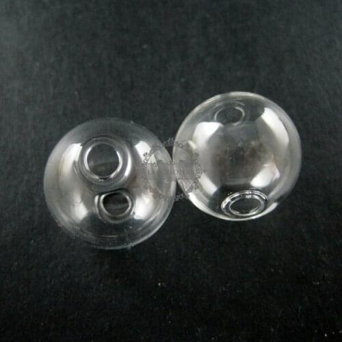 20mm round glass beads bottles with 5mm open mouth transparent DIY glass pendant charm findings supplies 3070075