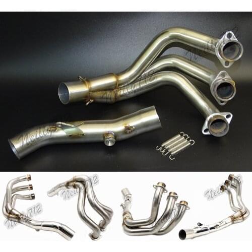 MotorbikeMiddle Exhaust Header Pipe Tube Manifold For YAMAHA MT-09 FZ-09 MT09 FZ09 2014 2015 2016