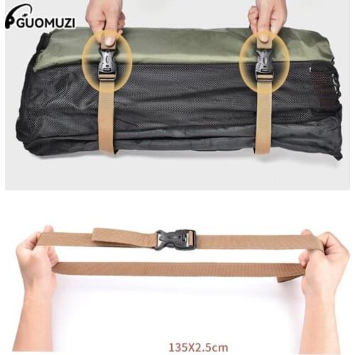 Outdoor Adjustable Cargo Storage Belt Travel Tour Baggage Buckle Tied Tighten Strap Luggage Fixing Belt Camping Supplies