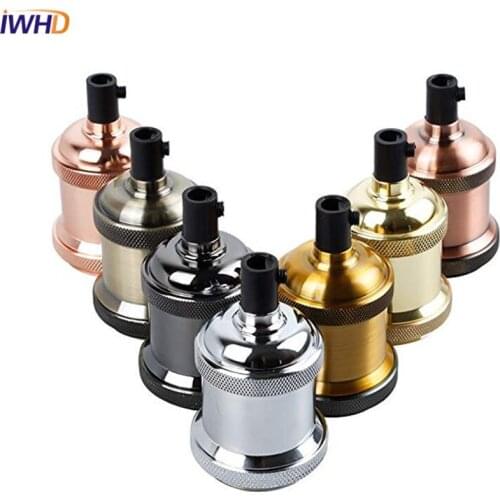 IWHD E27 Retro Vintage Edison E27 Lamp Holder Retro Socket Screw Bulb Base For Pendant Light Fixture Industrial Fittings