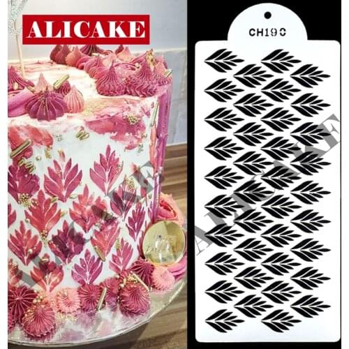 1-5pcs Wheat Spike Shaped Cake Stencil Plastic PET Cake Decoration Tools Reusable Painting Templates DIY Drawing Mold Tool