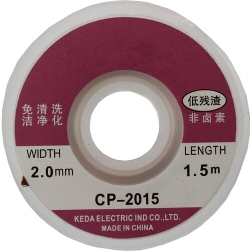 2Pcs 2.0MM Solder Wick Remover Desoldering Braid Wire Sucker Cable Fluxed Flux Promotion