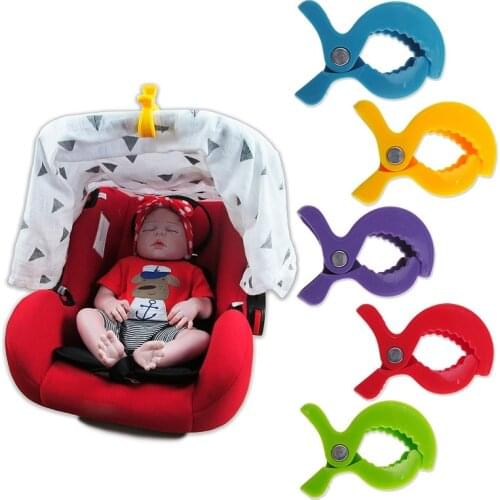 2Pcs/Lot Baby Colorful Car Seat Accessories Plastic Pushchair Toy Clip Pram Stroller Peg To Hook Cover Blanket Mosquito Net Clip