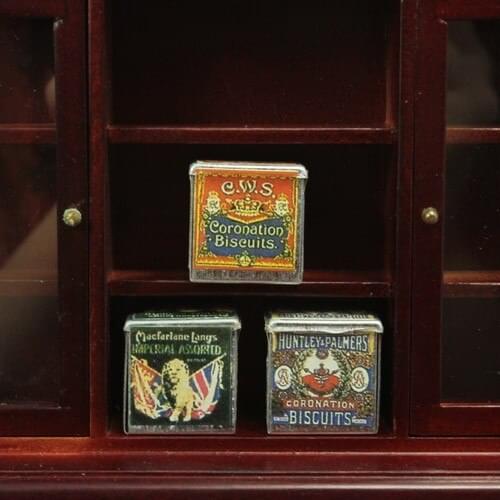 G06-X504 children baby gift Toy 1:12 Dollhouse mini Furniture Miniature rement Cookie Jars 3pcs/set