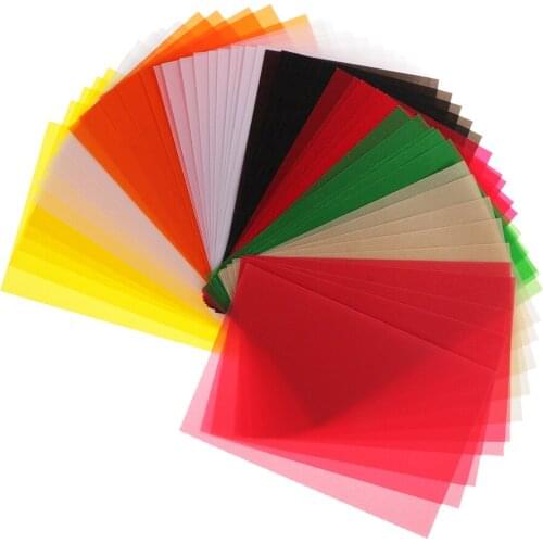 50 Sheets Colored Translucent Papers for DIY Craft Drawing Cardmaking