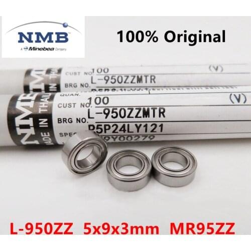 50pcs original NMB Minebea high speed bearing L-950ZZ 5x9x3 mm MR95ZZ ABEC-5 miniature deep groove ball bearings 5*9*3