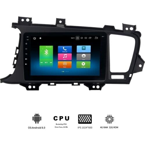 Android 9.0 Multimedia player For KIA K5 Optima 2011 2012 2013 Radio 2 din GPS Navi Octa Core 4Gb Ram 2.5D IPS screen Wifi RDS
