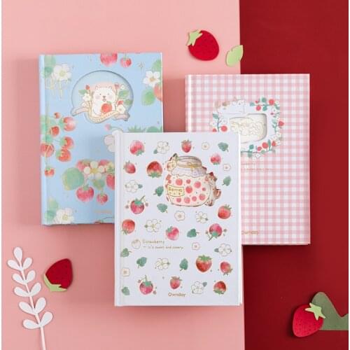 Kawaii A5 Strawberry Series Notebook Journal Agenda 114 Sheets Weekly Monthly Planner Gift School Stationery