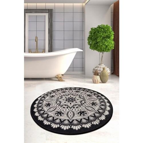 LATCH BLACK Digital DIAMETER 100 cm Round Mat