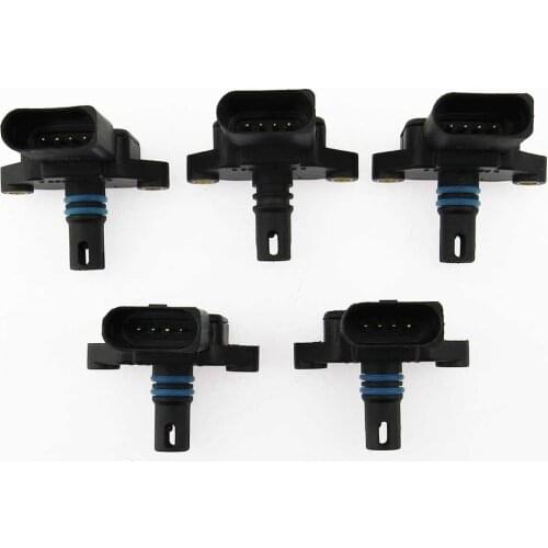 SCJYRXS Qty 5 MAP Boost Pressure Sensor For Beetle Golf MK3 MK4 Bora Caddy Fabia Octavia Seat Leon Ibiza Toledo 036906051D