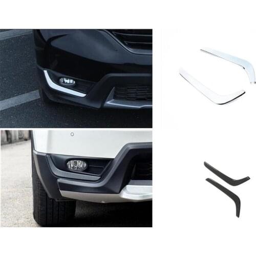 For Honda CR-V CRV 2017 2018 Front Bumper Fog Light Trim Lamp Cover Cap Car Styling ABS fog light eyebrows
