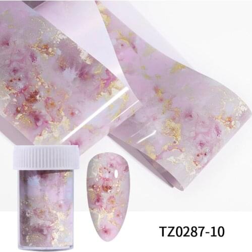 Nail Foils Marble Series Nail Art Transfer Sticker Paper Pink Blue Foils Bright Marble DIY Nails Accessories