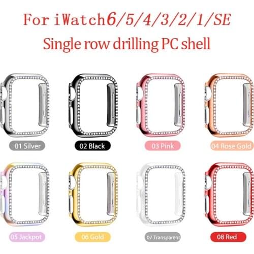 Diamond Bumper Protective Case for Apple Watch Cover Series 6 54321 SE 38MM 42MM For Iwatch 40mm 44mm Smart Bracelet Accessories