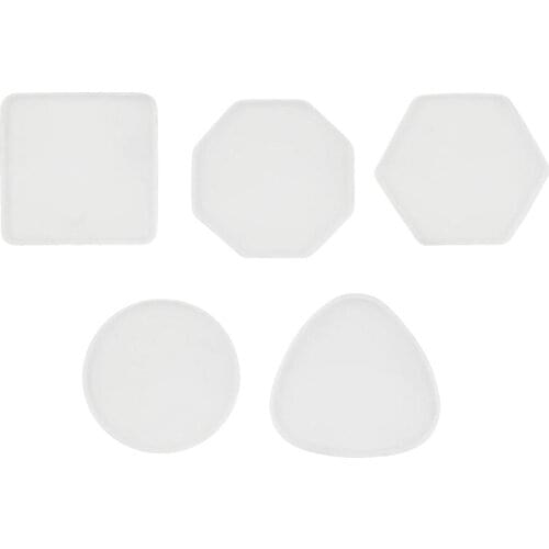 Resin DIY Coaster Molds,5PCS Resin Coaster Molds For Epoxy Resin Crafts Coasters Resin Casting Mould For Home Decoration