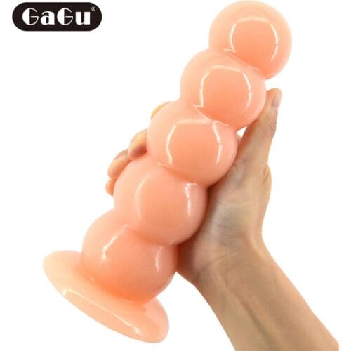 GaGu Huge Anal Beads Butt Plugs Masturbator Huge Anal Dildo No Vibrators Big Anal Plugs With Handles Adult Toys