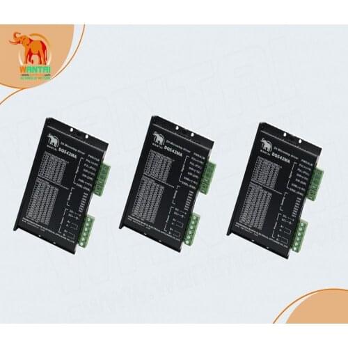 Hot sell! 3 pcs Wantai Stepper Motor Driver DQ542MA 50V 4.2A 128Microsteps for Nema 23 17 16 11 stepper motor CNC Control Kit