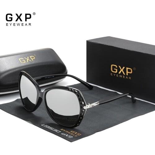 GXP Elegant Young Womens Glasses Polarized Sunglasses Gradient Lens Mirror Eyewear Butterfly Style 7215