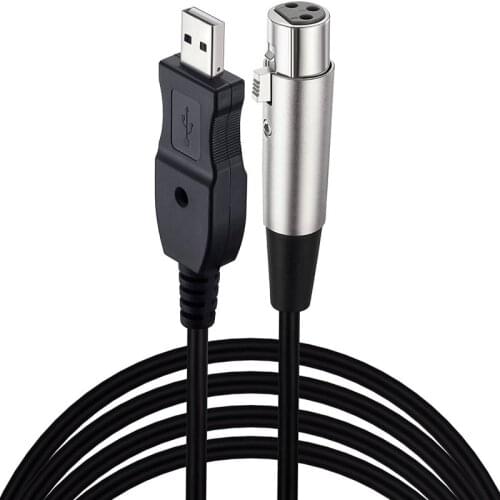 Microphone USB To XLR Built-in Sound Card Cable USB To XLR Usb Microphone Recording Cable 3 Meters Copper Wire
