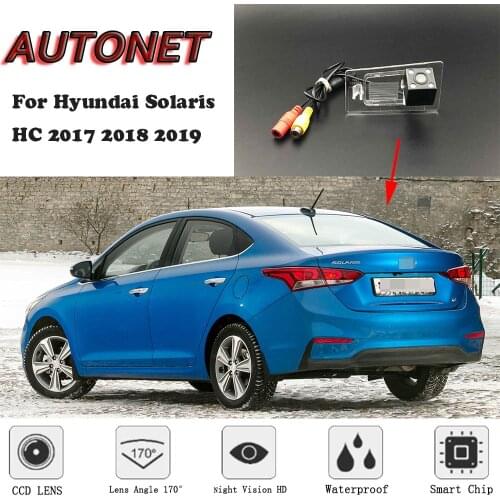 AUTONET Backup Rear View camera For Hyundai Solaris HC 2017 2018 2019 Russia Night Vision/license plate camera/parking Camera