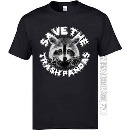 Classic Mens Great T Shirts Save the Trash Pandas Raccoon Animal Printing Tshirts 3D Digital Loose Tops Tees University T Shirt