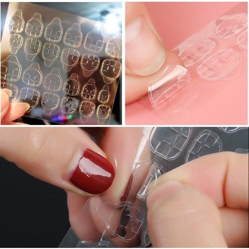 Adhesive Tabs False Nail Sticker Tape Fake Nail Tips Slim Gel Nail Sticker Double-Sided Tapes for Press on Nails