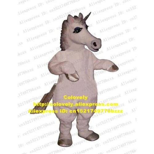 Brown Unicorn Ainkhuern UNIMON DOO JOYUNICORN Single Angle Horse Mascot Costume Bright Black Eyes Long Tail Short Arms No.7902