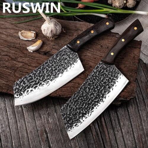 Forged Boning Knife Handmade Kitchen Knife Set Stainless Steel Fishing Butcher Meat Fish Sushi Knife Fruit Vegetables Knives