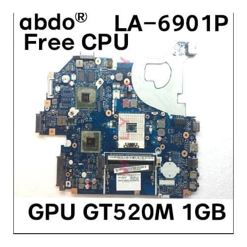 LA-6901P motherboard For Acer 5750 5750G 5755 laptop motherboard motherboard HM65 GPU GT520M 1GB Tested 100% work and free CPU
