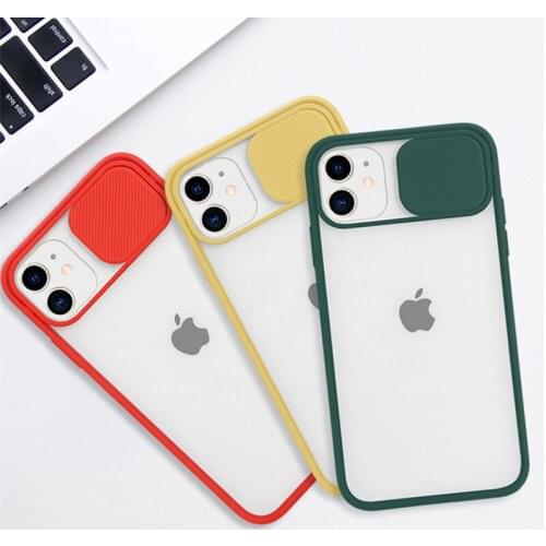 SGO Movable Windows Frosted PC Phone Case For iPhone 13 12 11 Pro Max Mini XS XR X 8 7 Plus SE 2 Full Lens Protection Thin Cover