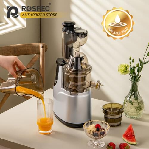 ROSPEC Slow Juicer Machine 7LV Screw Cold Press Extractor Filter Free Easy Wash Stainless steel Electric Fruit Juicer Machine