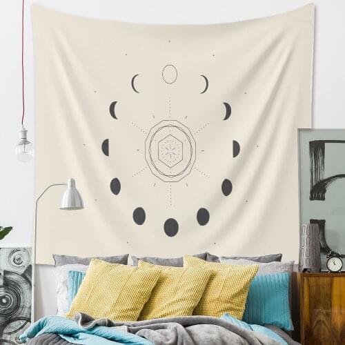 Morandi Ins Sun And Moon Tapestry Home Living Room Bedroom Decoration Wall Covering Dorm Tapestries Wall Hanging Beach Towel