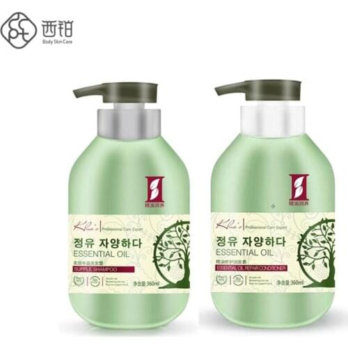 Hair care set Organic Natural Essential Oil Shampoo and Conditioner for Anti Dandruff Itching Balancing Oil Control Nourishing