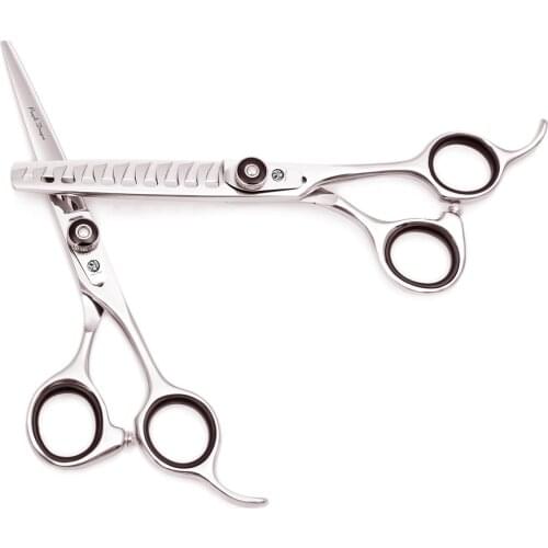 Barber Scissors Set 6" Purple Dragon JP 440C Haircut Shears Hairdressing Cutting Scissors Salon Thining Shears High Quality 2002