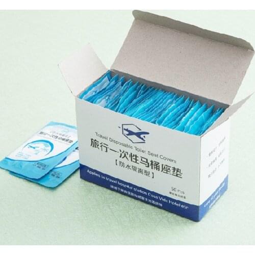 Disposable Travel Safety PE Plastic Toilet Seat Cover Mat Cushion Mat