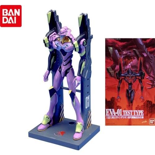 BANDAI Genuine Assembled Model HG 007 EVA-01 with Conveyor Table NEON GENESIS EVANGELION Gundam Anime Action Figure Toys