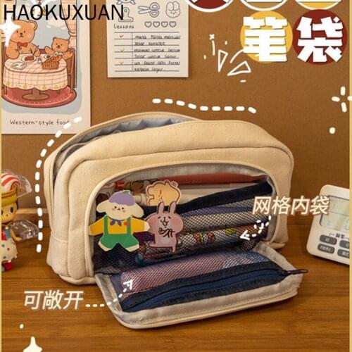 Cute Stationery Pencil Case 2021 New Ins Japanese Capacity Girl High School Junior Student Cartoon