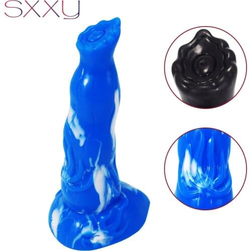 SXXY Big Anal Dildo Featured Butt Plug Fetish Erotic Sex Toys for Women 2021 New Beast Sexy Product Anus Massage with Flame Bird